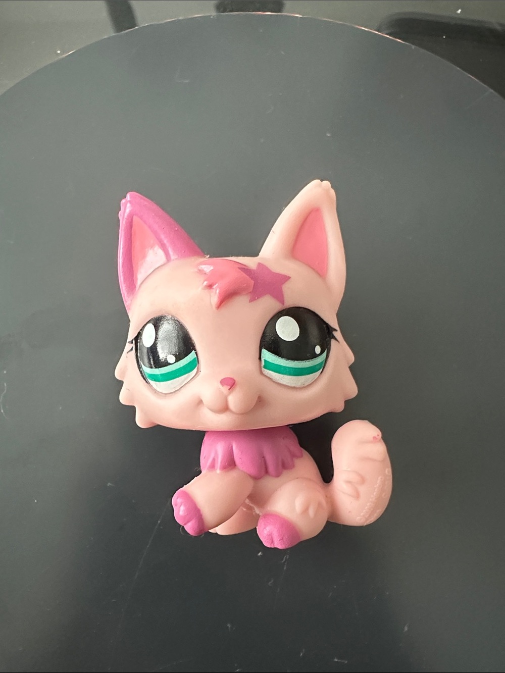 Littlest Pet Shop LPS G7 #79 Pink Persian Wolf Cat Blue Eyes Series 2